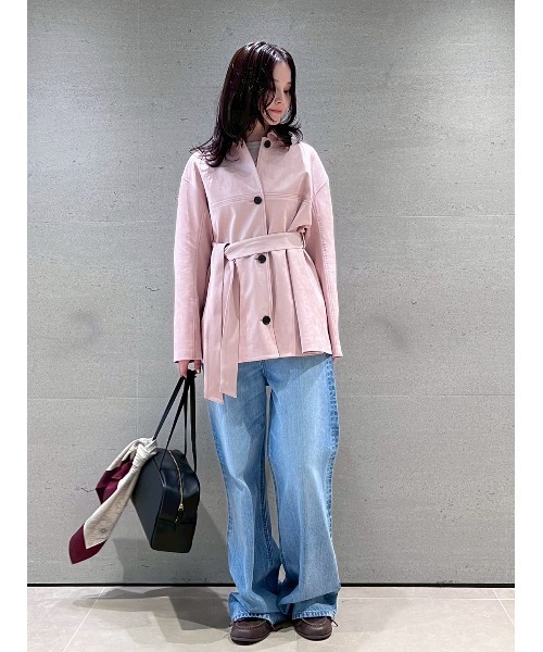 ステンカラーリサイクスウェードライクブルゾン（ブルゾン）｜Mila