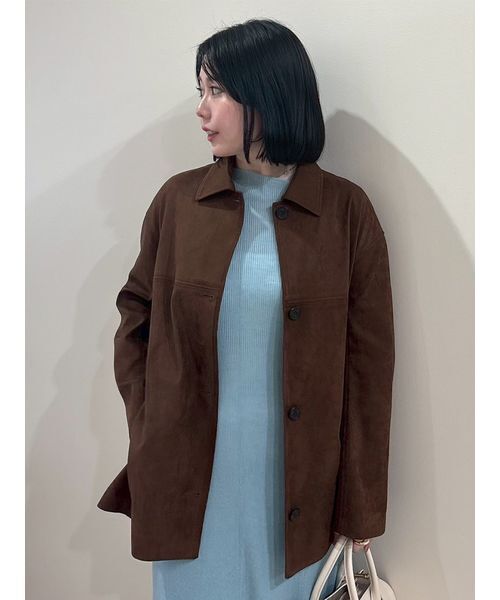 セール】ステンカラーリサイクスウェードライクブルゾン（ブルゾン