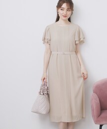 フロントタックIラインワンピース【洗濯機洗い可/防シワ】