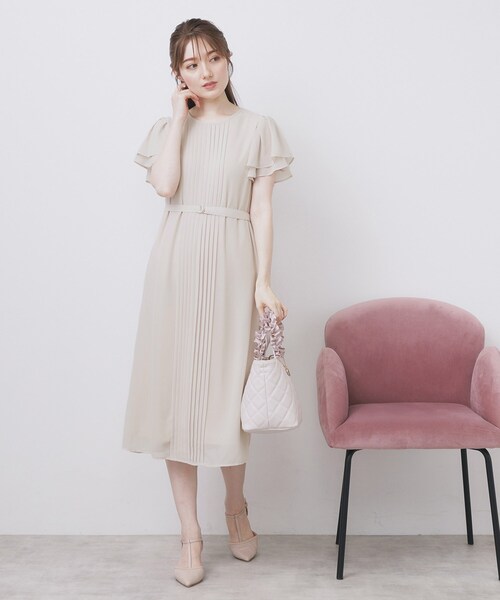 index（インデックス）の「フロントタックIラインワンピース【洗濯機洗い可/防シワ】（ワンピース・レディース・ナチュラル/ブラック/ライトブルー・36/38/40）」の22枚目の写真