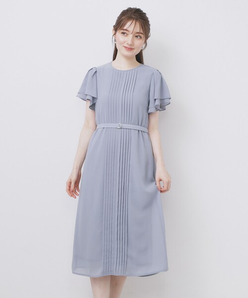 index（インデックス）の「フロントタックIラインワンピース【洗濯機洗い可/防シワ】（ワンピース・レディース・ナチュラル/ブラック/ライトブルー・36/38/40）」の11枚目の写真