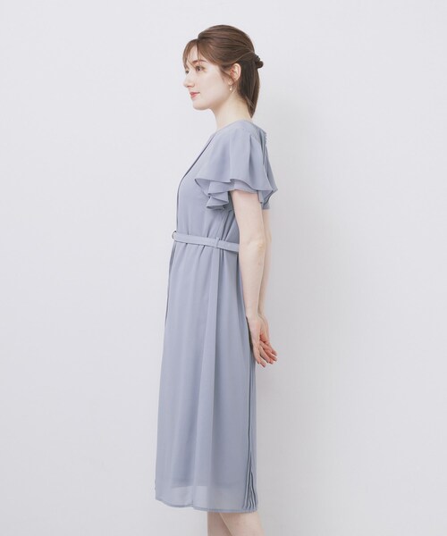index（インデックス）の「フロントタックIラインワンピース【洗濯機洗い可/防シワ】（ワンピース・レディース・ナチュラル/ブラック/ライトブルー・36/38/40）」の12枚目の写真