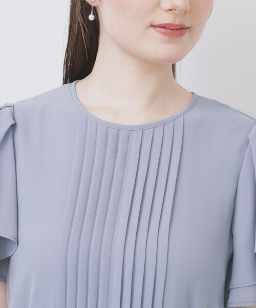 index（インデックス）の「フロントタックIラインワンピース【洗濯機洗い可/防シワ】（ワンピース・レディース・ナチュラル/ブラック/ライトブルー・36/38/40）」の14枚目の写真