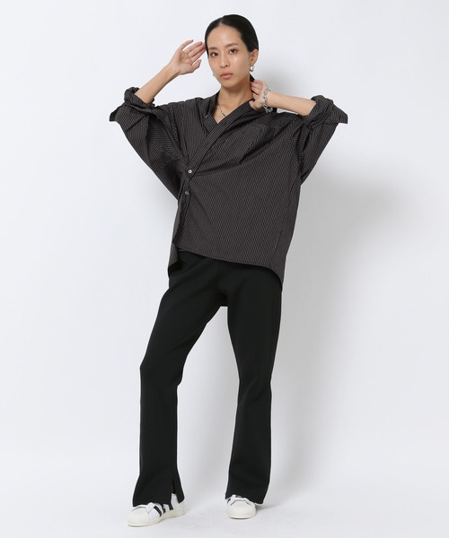 HEREIAM（ヘレイアム）の「【HEREIAM】2WAYアレンジシャツ（シャツ/ブラウス・レディース・チェック/オフホワイト/ライトブルー・FREE）」の16枚目の写真