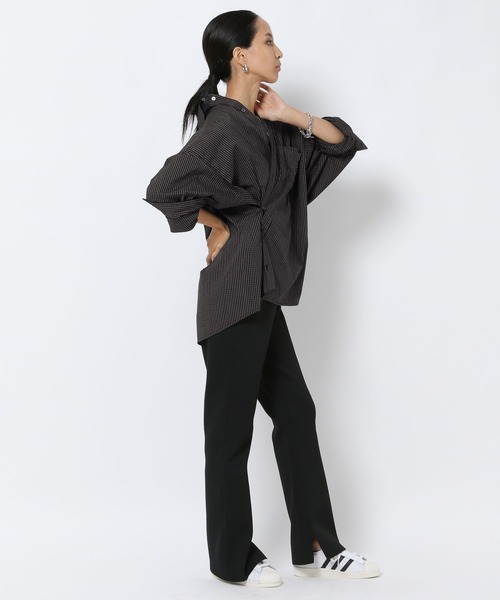 HEREIAM（ヘレイアム）の「【HEREIAM】2WAYアレンジシャツ（シャツ/ブラウス・レディース・チェック/オフホワイト/ライトブルー・FREE）」の13枚目の写真