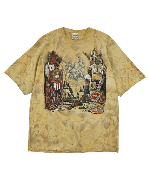 LABORATORY R(ラボラトリーアール)の「【USED】90’s RAGTOPS “Indian” アニマル Tシャツ(Tシャツ/カットソー・メンズ・ベージュ・X-LARGE)」の1枚目の写真