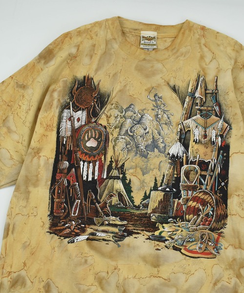 LABORATORY R(ラボラトリーアール)の「【USED】90’s RAGTOPS “Indian” アニマル Tシャツ(Tシャツ/カットソー・メンズ・ベージュ・X-LARGE)」の2枚目の写真