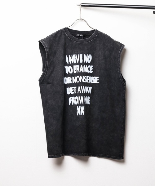 B.I.D.(ビーアイディー)の「《ピグメントプリントノースリーブ》(Tシャツ/カットソー・メンズ・ブラック・FREE)」の3枚目の写真