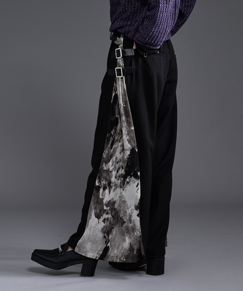 Ellno Loset(エルノロゼット)の「サイドアソートガラワイドパンツ(スラックス・メンズ・ボルドー/ブラック/ブルーグレー/ブラウン/ライトグレー・X-SMALL/SMALL/MEDIUM/LARGE)」の14枚目の写真