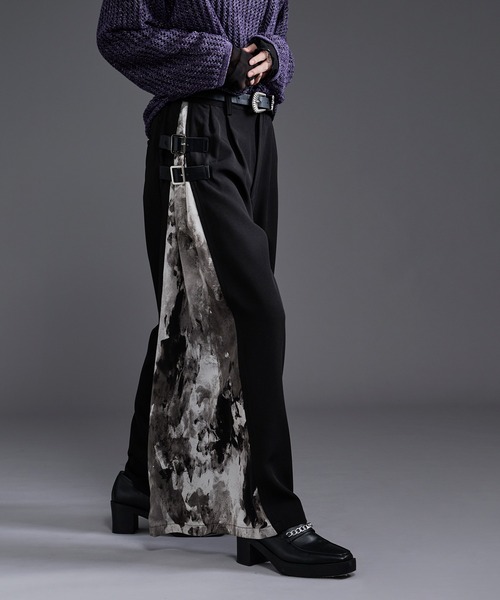 Ellno Loset（エルノロゼット）の「サイドアソートガラワイドパンツ