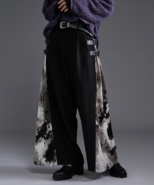 Ellno Loset(エルノロゼット)の「サイドアソートガラワイドパンツ(スラックス・メンズ・ボルドー/ブラック/ブルーグレー/ブラウン/ライトグレー・X-SMALL/SMALL/MEDIUM/LARGE)」の16枚目の写真