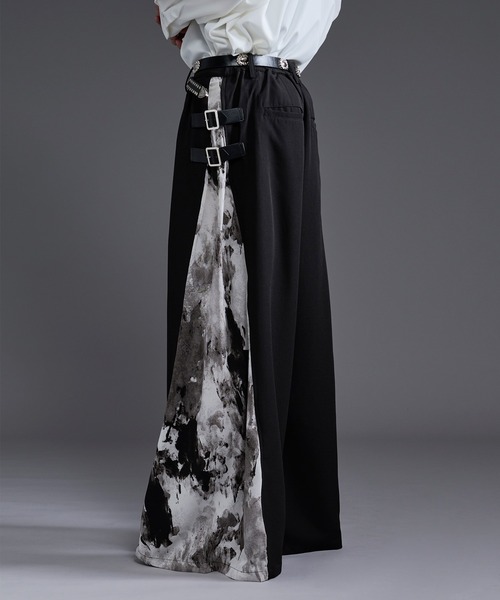 Ellno Loset(エルノロゼット)の「サイドアソートガラワイドパンツ(スラックス・メンズ・ボルドー/ブラック/ブルーグレー/ブラウン/ライトグレー・X-SMALL/SMALL/MEDIUM/LARGE)」の9枚目の写真