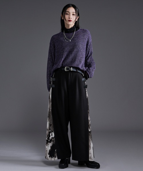 Ellno Loset(エルノロゼット)の「サイドアソートガラワイドパンツ(スラックス・メンズ・ボルドー/ブラック/ブルーグレー/ブラウン/ライトグレー・X-SMALL/SMALL/MEDIUM/LARGE)」の20枚目の写真