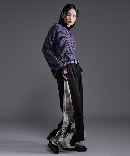 Ellno Loset(エルノロゼット)の「サイドアソートガラワイドパンツ(スラックス・メンズ・ボルドー/ブラック/ブルーグレー/ブラウン/ライトグレー・X-SMALL/SMALL/MEDIUM/LARGE)」の21枚目の写真