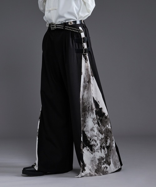 Ellno Loset(エルノロゼット)の「サイドアソートガラワイドパンツ(スラックス・メンズ・ボルドー/ブラック/ブルーグレー/ブラウン/ライトグレー・X-SMALL/SMALL/MEDIUM/LARGE)」の7枚目の写真