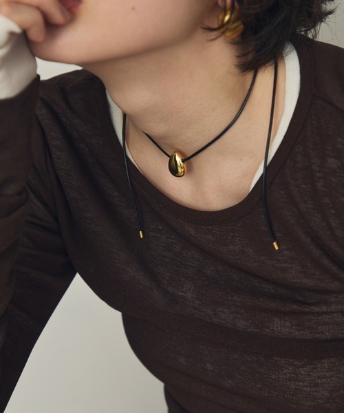 バカラ　ティアドロップ　カット　チョーカー 即発 バカラ コラボ ティアドロップ ペンダント チョーカー 18K