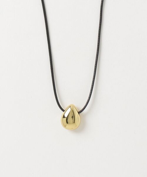 ティアドロップモチーフ付きコードチョーカーネックレス（ネックレス