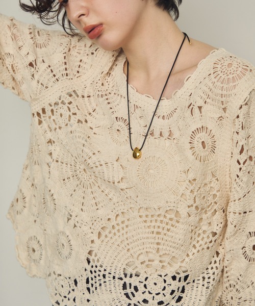 Trish（トリッシュ）の「ティアドロップモチーフ付きコードチョーカーネックレス（ネックレス・レディース・シルバー/ゴールド・FREE）」の14枚目の写真