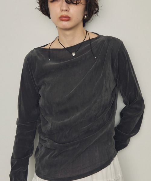 Trish（トリッシュ）の「ティアドロップモチーフ付きコードチョーカーネックレス（ネックレス・レディース・シルバー/ゴールド・FREE）」の7枚目の写真