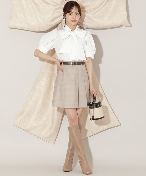 WILLSELECTION（ウィルセレクション）の「モノグラム刺しゅうリボンタイブラウス（シャツ/ブラウス・レディース・ブラック/オフホワイト・FREE）」の11枚目の写真
