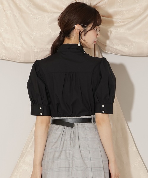 WILLSELECTION（ウィルセレクション）の「モノグラム刺しゅうリボンタイブラウス（シャツ/ブラウス・レディース・ブラック/オフホワイト・FREE）」の15枚目の写真