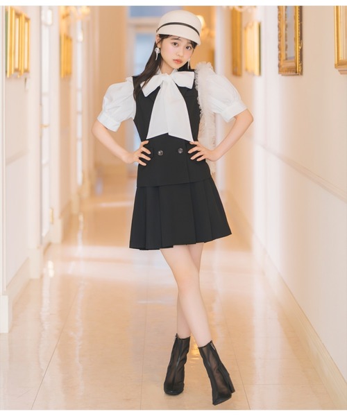 WILLSELECTION（ウィルセレクション）の「モノグラム刺しゅうリボンタイブラウス（シャツ/ブラウス・レディース・ブラック/オフホワイト・FREE）」の22枚目の写真