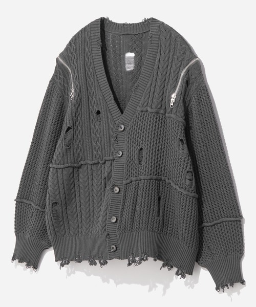BIGダメージZIPカーディガン(HARE)（カーディガン/ボレロ）｜HARE