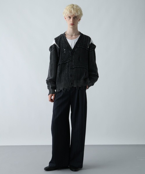 HARE BIGダメージZIPカーディガン(HARE BIGダメージZIPカーディガン(HARE)（カーディガン/ボレロ