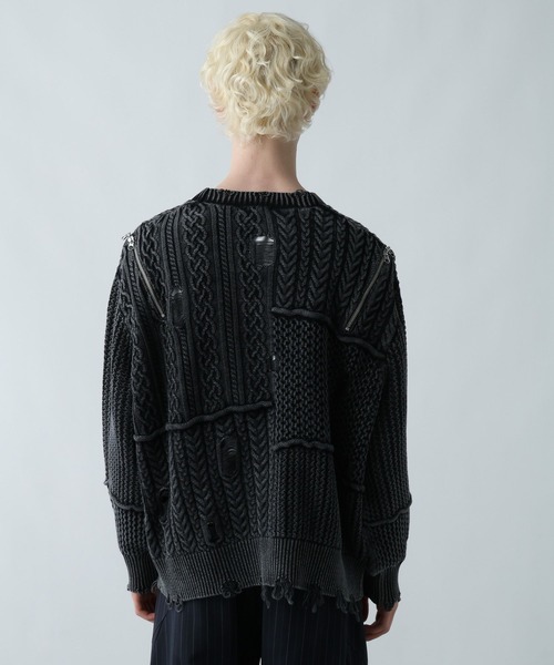 BIGダメージZIPカーディガン(HARE)（カーディガン/ボレロ