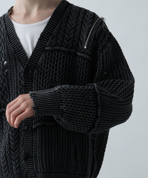 HARE（ハレ）の「BIGダメージZIPカーディガン(HARE)（カーディガン