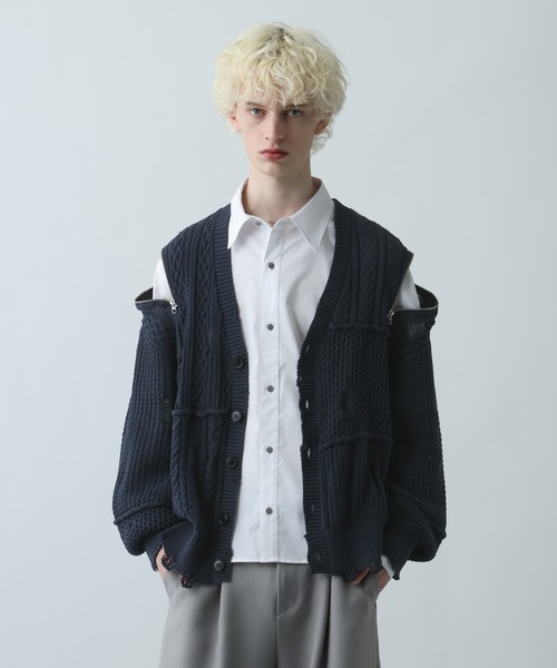 BIGダメージZIPカーディガン(HARE)（カーディガン/ボレロ）｜HARE