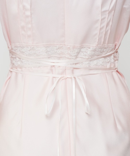 ME COUTURE（ミークチュール）の「サテンシフォンレースMIXドレス（ワンピース・レディース・ライトブルー/ベビーピンク/オフホワイト・00/FREE）」の14枚目の写真