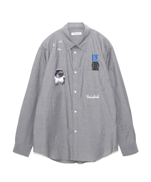 UNDERCOVER（アンダーカバー）の「UP1F4413（シャツ/ブラウス・メンズ・ホワイト/グレー系その他/チャコール・3/4/2）」の3枚目の写真