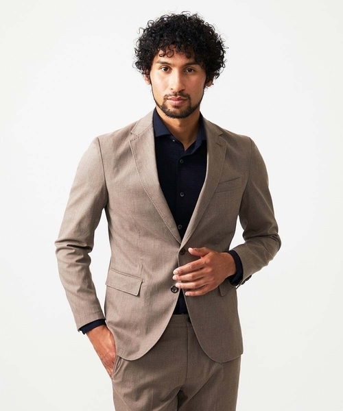 MICHEL KLEIN HOMME (ミッシェルクランオム)の「【セットアップ】ピンヘッドテーラードジャケット(テーラードジャケット・メンズ・ブラック/ブラウン・MEDIUM/LARGE/X-LARGE)」の2枚目の写真
