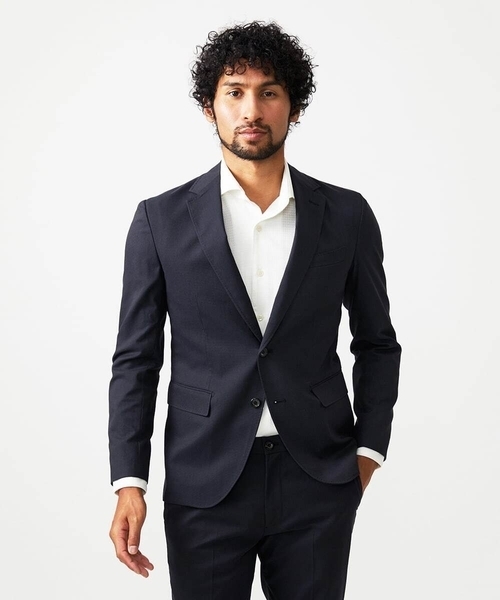 MICHEL KLEIN HOMME (ミッシェルクランオム)の「【セットアップ】ピンヘッドテーラードジャケット(テーラードジャケット・メンズ・ブラック/ブラウン・MEDIUM/LARGE/X-LARGE)」の1枚目の写真