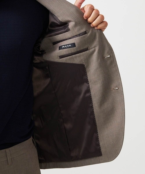 MICHEL KLEIN HOMME (ミッシェルクランオム)の「【セットアップ】ピンヘッドテーラードジャケット(テーラードジャケット・メンズ・ブラック/ブラウン・MEDIUM/LARGE/X-LARGE)」の4枚目の写真