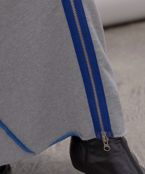 Eimee Law（エイミーロウ）の「配色ボアスウェット バックテキストジップスカート（スカート・レディース・ライトグレー/オートミール/ネイビー・FREE）」の18枚目の写真