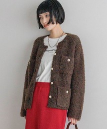 LOWRYS FARM | ポケニットジャケットカーディガン　590923(カーディガン/ボレロ)