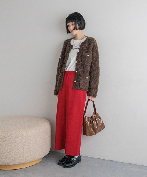 セール】ポケニットジャケットカーディガン 590923（カーディガン