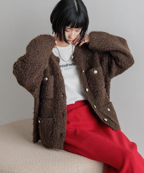 ❗️UU❗️daniela gregis 焦茶　ニットジャケットカーディガン ❗️UU❗️daniela gregis 焦茶 ニットジャケットカーディガン ❗️UU