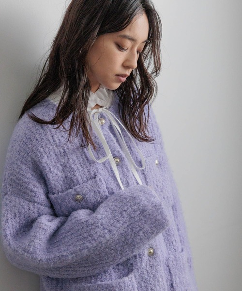 セール】ポケニットジャケットカーディガン 590923（カーディガン