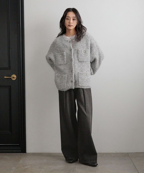 セール】ポケニットジャケットカーディガン 590923（カーディガン