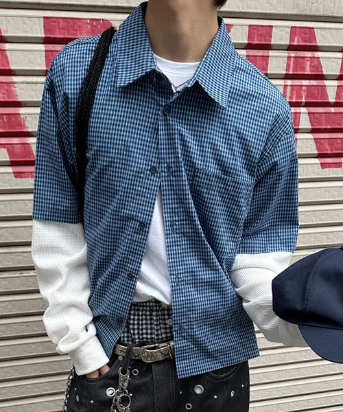 セール】ASSORTED THERMAL LAYERED CHECK SHIRT／アソートサーマル