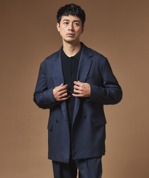 EDIFICE（エディフィス）の「”MULTI FUNCTION” ダブルブレスト 4ボタン ジャケット（テーラードジャケット・メンズ・ネイビー/ブラウン/ブラック・LARGE/X-LARGE/SMALL/MEDIUM）」の13枚目の写真