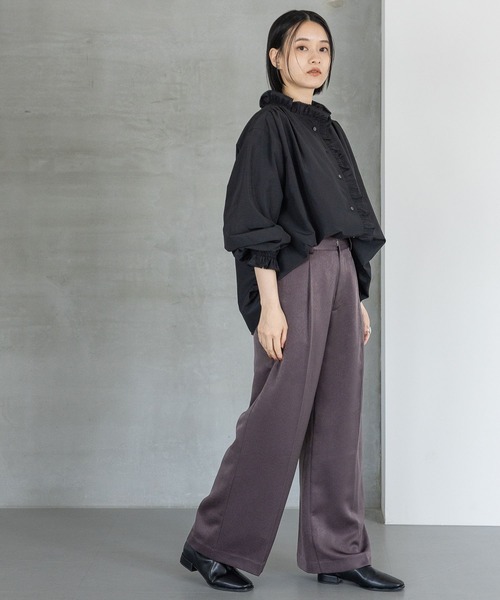 A part by（アパートバイ）の「フリル2WAYブラウス（シャツ/ブラウス・レディース・アイボリー/ブラック・FREE）」の16枚目の写真