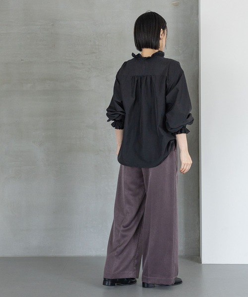 A part by（アパートバイ）の「フリル2WAYブラウス（シャツ/ブラウス・レディース・アイボリー/ブラック・FREE）」の18枚目の写真