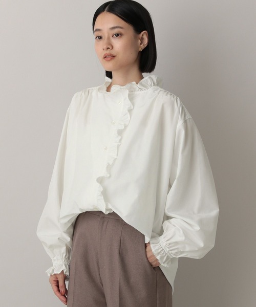 A part by（アパートバイ）の「フリル2WAYブラウス（シャツ/ブラウス・レディース・アイボリー/ブラック・FREE）」の13枚目の写真