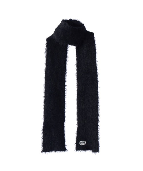 idem(イデム)の「slim knit shaggy muffler / スリムシャギーマフラー(マフラー・レディース・ブラック/アイボリー・FREE)」の7枚目の写真