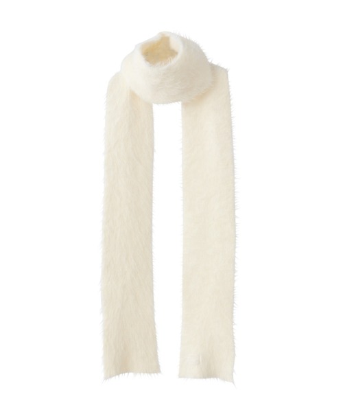 idem(イデム)の「slim knit shaggy muffler / スリムシャギーマフラー(マフラー・レディース・ブラック/アイボリー・FREE)」の10枚目の写真