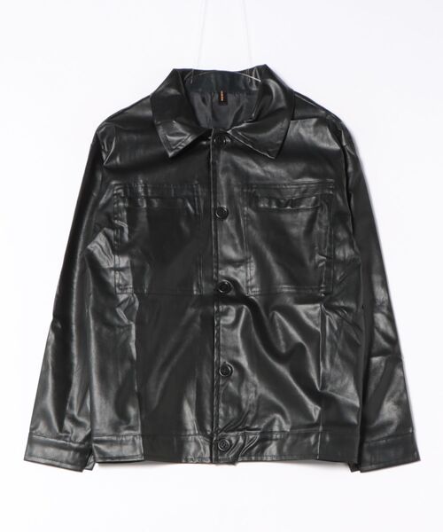 B.I.D.（ビーアイディー）の「《フェイクレザージャケット》（ライダースジャケット・メンズ・ブラック/ブラウン・MEDIUM/X-LARGE）」の4枚目の写真